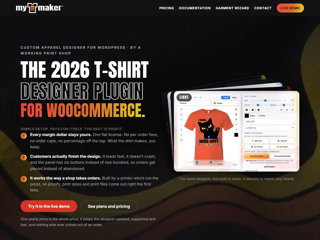 After: the same mytmaker.com home page on PasteTheme, at the same size